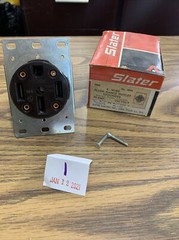 Slater Flush Power Outlet 3894 4-Wire Grounded 50 Amps – 125-250 Volts