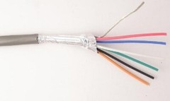 Quabbin Wire 8175 22 AWG 5C Shielded Cable w/ Drain Wire eq. Belden 9535 25 feet