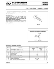 1 ea 2N5416 – RCA – SILICON PNP TRANSISTORS **NOT CHINESE or UNBRANDED**