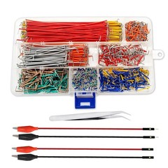 840Pcs Breadboard Jumper Wire Kit for Arduino – 14 Sizes U-Shape Wires & Alligat