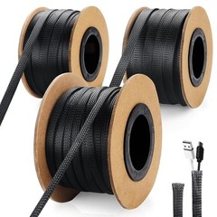 5/10M Cable Management Sleeve Protector Wire Loom PET Expandable Wire Sleeving