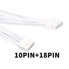 10+18Pin to 24-Pin Modular Power Cable Braided Cable 24Pins to 18Pin +10Pin