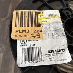 Southwire 63946872 300′ 14/3 NMW/G Ground Romex SIMpull residential indoor