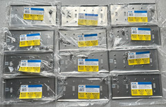 NEW lot of 12 EATON 5-Gang 304 Stainless Steel Toggle Switch Wallplate 93075-BOX