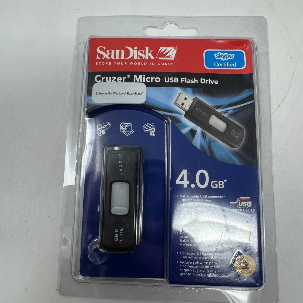 SDCZ6-4096-A10 – SANDISK – USB 2.0 FLASH DRIVE – CRUZER MICRO – 4GB