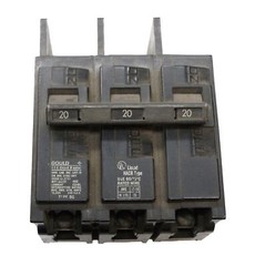 LOT OF 2 GOULD I-T-E BQ3-B020 CIRCUIT BREAKER 20A 3 POLE240VAC