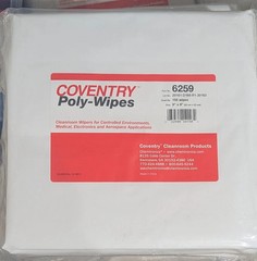 6259 – CHEMTRONICS – Wipes, Cleanroom, Heavy-Weight Polyester, 9″ x 9″, Coventry