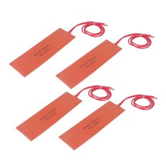 4 Pcs Silicone Rubber Heating Pad Flexible Silicone Heater Mat Rubber Heating