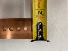 Untapped Horizontal Solid Copper Busbar 45-3/4″x 1-1/2″ x 1/8″ 91 Holes