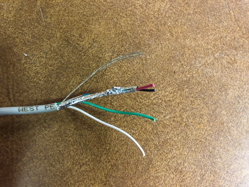 100′ West Penn Wire 25357B Plenum 4 Conductor 22 AWG Stranded Cable