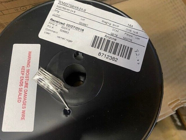 M22759/46-24-9 | Nickel Plated High Strength Copper, Wire – 164 ft