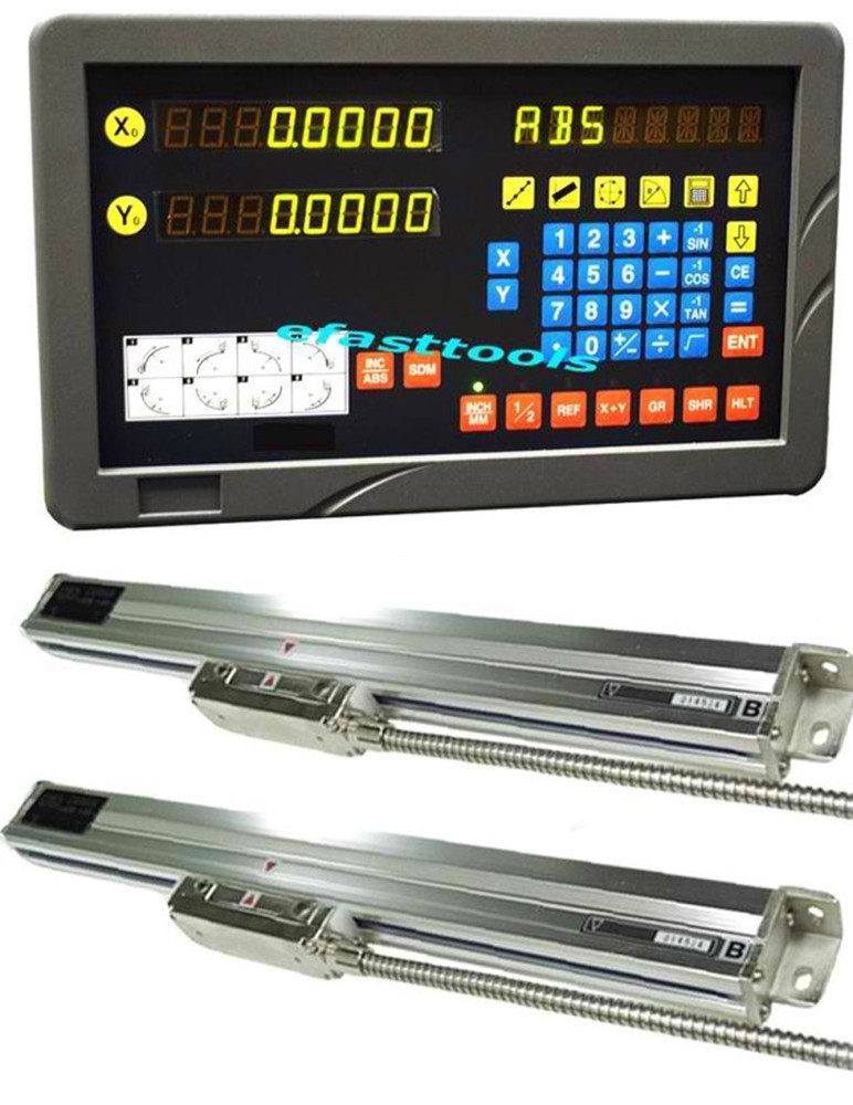 9×42 DRO 2 AXIS MILL BRIDGEPORT PACKAGE LINEAR SCALES NEW FREE SHIPPING NEW
