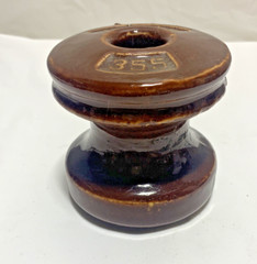 Vintage Peirce 355 Ceramic Insulator Spool Conductor Cap