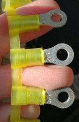 Cut stip of 10, PN12-10HDR #10 Pressure Terminal Connector wire size 16-12 600V