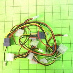 Misc Molex Fan Collectors Black Red White Green Yellow Power Cable Wire