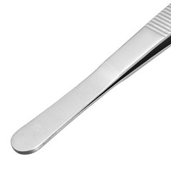 7-Inch Stainless Steel Straight Pointed Tweezers with Serrated Tip