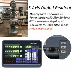 3Axis Digital Readout DRO Display Read Out for Milling Lathe Machine Grind,US
