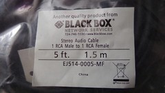 NEW Black Box 5′ Audio/Video Cable EJ514-0005-MF *FREE SHIPPING*