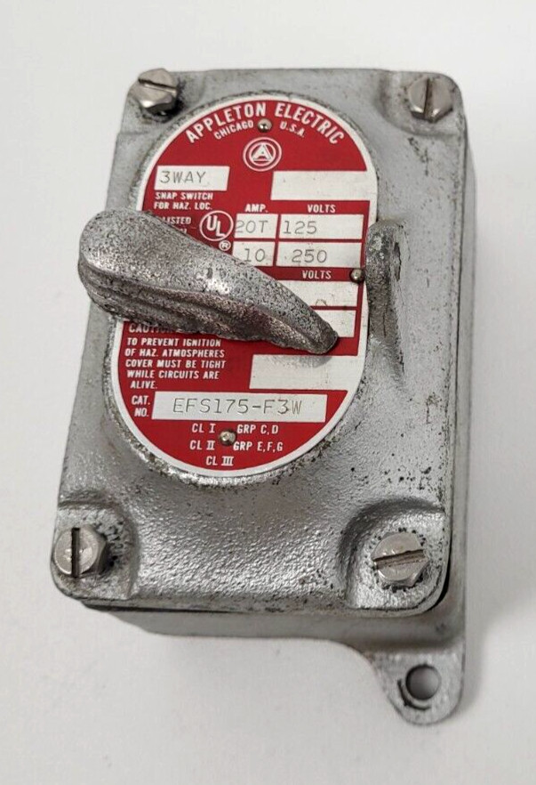 EFS175-F3W Appleton Electric 20 Amp 250 Volt 3-Way Snap Switch *NEXT DAY OPTION*