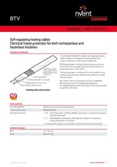 nVent Raychem 10BTV1-CT BTV Self-Regulating Heating Cable 10 Watts/Ft 120V /1ft