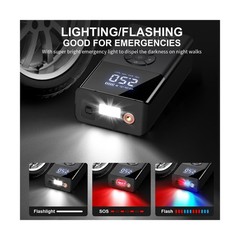 Jump Starter with Air Compressor, 8000A 180PSI, Portable Car Battery Jump Sta…