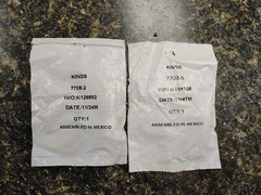Kings 7702-2 7702-5 Pair(Both Sets pictured Sold Separate)