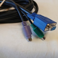 PS/2 KVM Cable VGA Keyboard Mouse Extender 6FT VKMEXT-6 Style