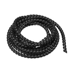 Flexible Spiral Tube Cable Management Sleeve 10mmx12mm 3 Meters Length Black