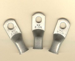 20 Big Battery TIN PLATED Copper Ring Lug Terminal Connector #2 Wire Gauge 1/4″