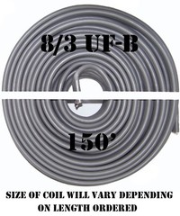 8/3 UF-B x 150′ Southwire Underground Feeder Cable