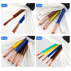 Black 2/3/4/5 Core Electrical TRVV Cable Flexible PVC Towline Cable 0.2mm²-1mm²