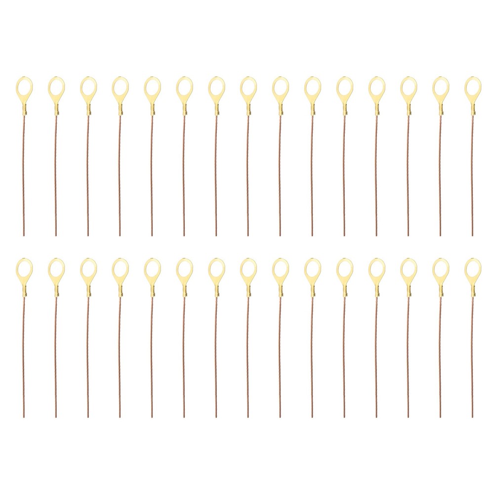 10 Inch Bare Copper Wire-Copper Grounding Lugs, 30 Pcs Copper Cables with Lug
