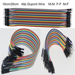 10/20cm 40p Dupont Jumper Wire Cable Connector 2.54mm M-M F-F M-F Test Line