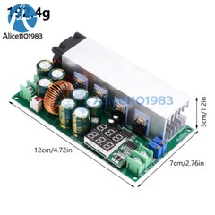 DC12-80V 20A Digital Adjustable Step Down Buck Voltage Regulator Power Module
