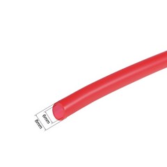 Silicone tube, 6mm ID x 8mm OD 1m rubber tube for pump transfer red