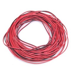 22awg UL-2468 PVC Flat Ribbon Wire Stranded Cables Red & Black 20meter