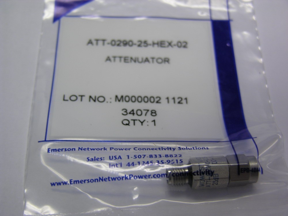 Midwest Microwave ATT-0290-26-HEX-02 M/FM 26db 18GHz 2W SMA Minipad Attenuator