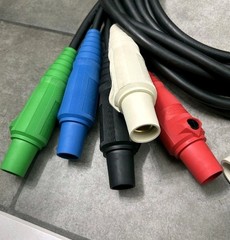 Hubbell 10 Ft Cam Lock #2 Generator Power Feeder Adapter Cable Set Of 5 New