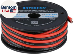 10 Gauge Flexible 2 Conductor Parallel Silicone Wire Spool Red Black High Resist