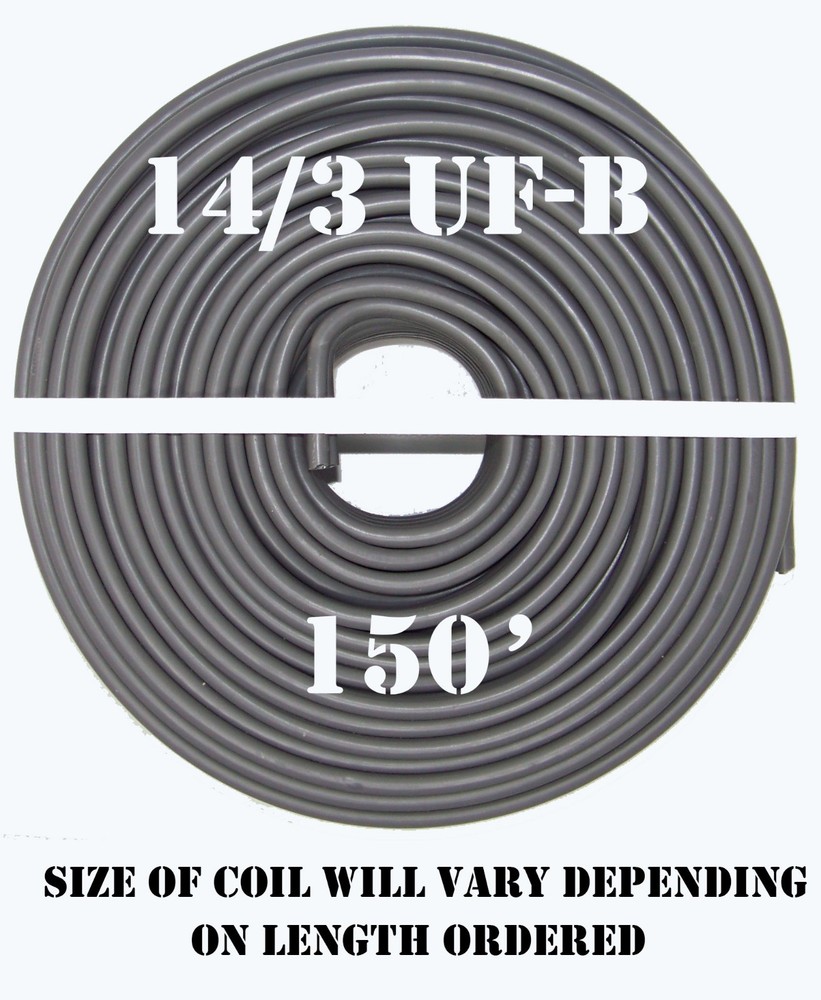 14/3 UF-B x 150′ Southwire Underground Feeder Cable