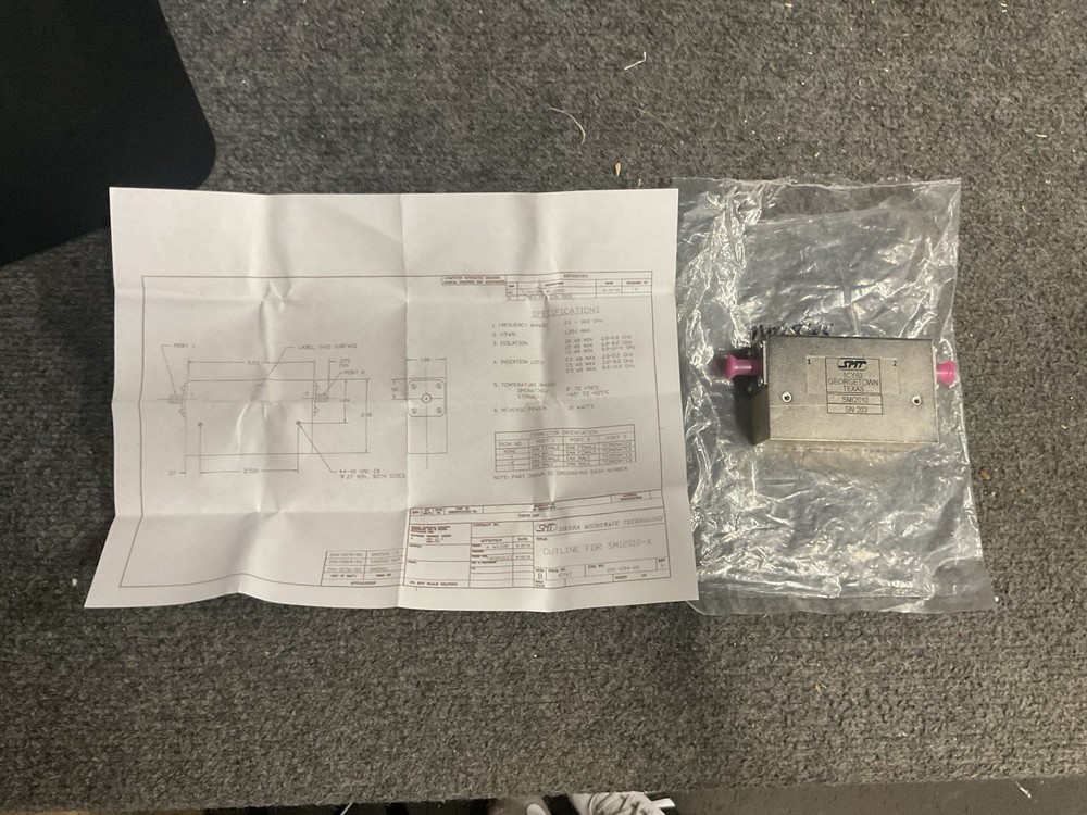 SMT 1cy63 SMI2010 Size B 2.0-10.0 GHz Sierra Microwave Technology