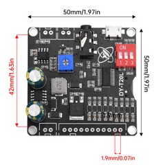 1/2x 20W 9-way MP3 Player Voice Playback Module DC6-35V D-class Audio Board USA