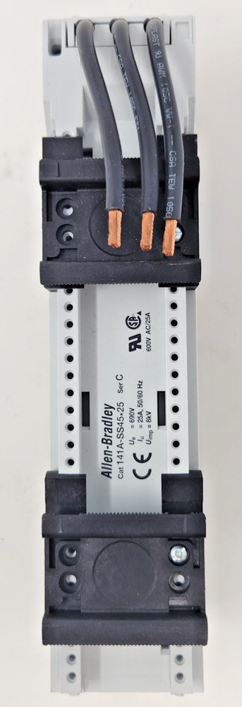 Allen-Bradley Iso Busbar Adapter with Wires, 25 Amps, Part# 141A-SS45RR25