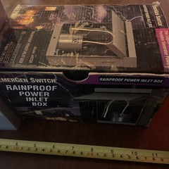 EMERGEN SWITCH RT30, 30AMP, RAINPROOF POWER INLET BOX, NEW