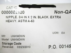 ASTM A-53 3/4″ X 2″ NSNP