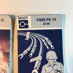 2 NOS Brady Electrical Wire Label Numbers PWM-PK-3 1-45 & PWM-PK-14 46-90