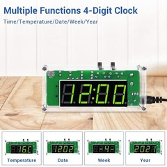 4-Digit Digital Alarm Clock DIY Kits Soldering Practice for Students Electronic