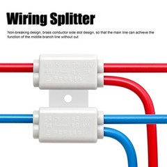 2Pcs High-Power Wiring Splitter Non-Breaking Design Main Function Terminal Block