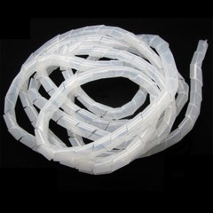 White Cable Spiral Wrapping Band Wire Tidy Organizer Management Sleeve 4mm-20mm