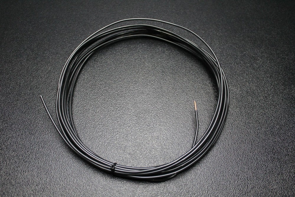12 GAUGE THHN WIRE SOLID BLACK 5 FT THWN 600V 90C BUILDING MACHINE CABLE AWG